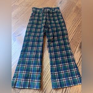 Vintage 70s Jack Tar Kids plaid Corduroy Bell bottoms waist 10 inches‎ length 24